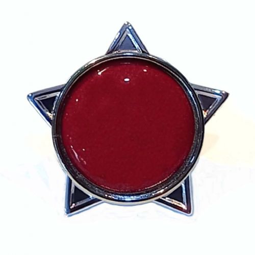 Burgundy Red star badge